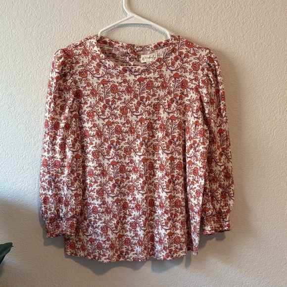 Wonderly Blouse with Floral Pattern and puff sleeves Small - Picture 1 of 7